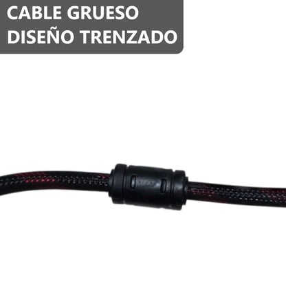 Cable HDMI Alta Velocidad de 5 Metros Trenzado | Full HD 1080P para TV, PC y Consolas