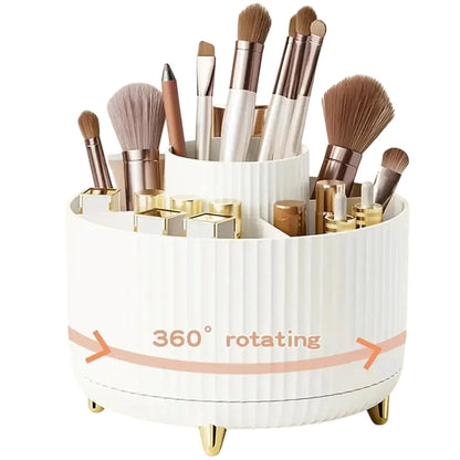 Organizador giratorio para brochas de maquillaje 5 ranuras