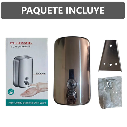 Dispensador de jabón de espuma manual de acero inoxidable de pared - 1000ml