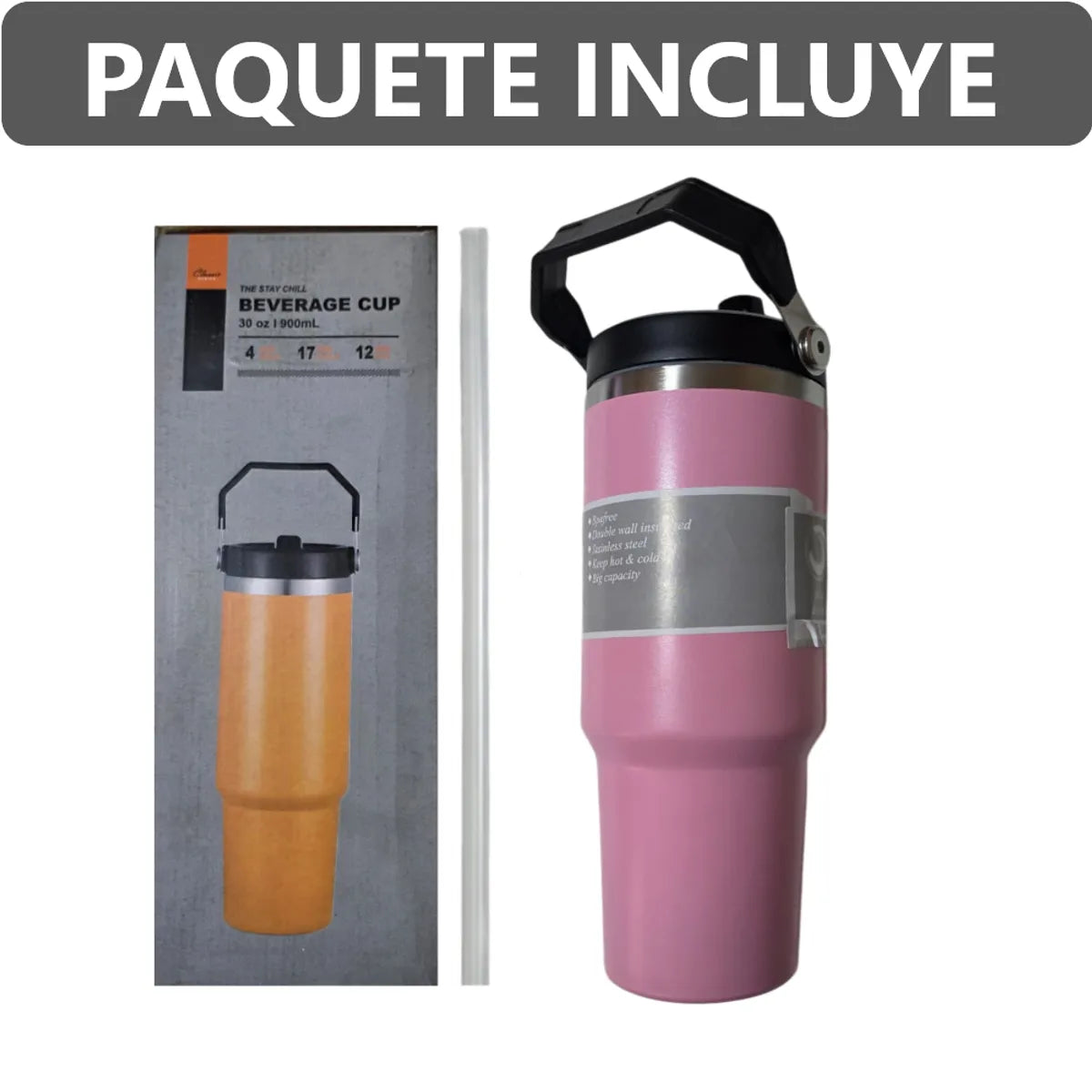 Botella Termo de 900 ml Acero Inoxidable 316 con tapa sorbete