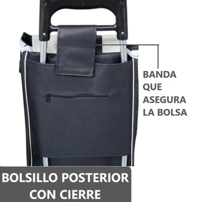 Pack x2 Carretas coches de mercado para transporte hasta 40kg