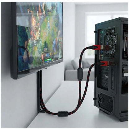 Cable HDMI Alta Velocidad de 5 Metros Trenzado | Full HD 1080P para TV, PC y Consolas