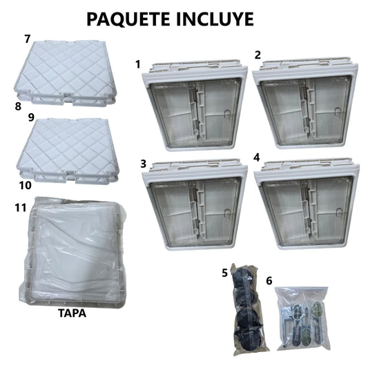 Estante de 135cm con 4 niveles con ruedas e imantado