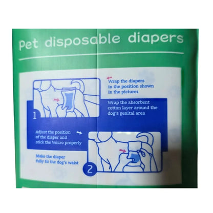 Pack x2 Pañales desechable Absorbente Para Perro Macho 12 unidades - talla M