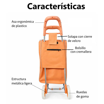 Pack x2 Carretas coches de mercado para transporte hasta 40kg