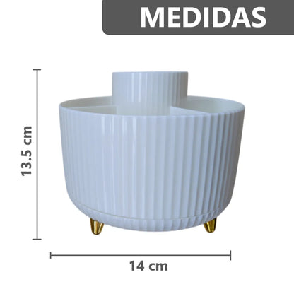 Organizador giratorio para brochas de maquillaje 5 ranuras