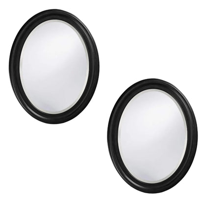 Pack x2 Espejos de Pared Ovalado Negro Mate - 48 cm