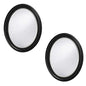 Pack x2 Espejos de Pared Ovalado Negro Mate - 48 cm
