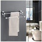 Toallero Rectangular de Acero Inoxidable Plateado Brillante - 60 x 16 cm
