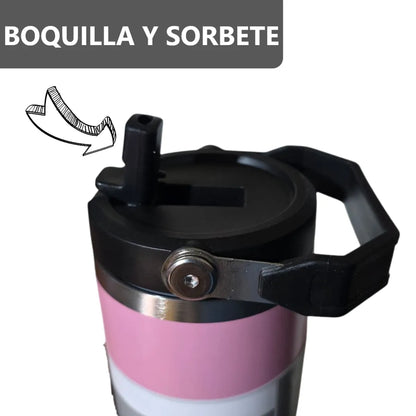 Botella Termo de 900 ml Acero Inoxidable 316 con tapa sorbete