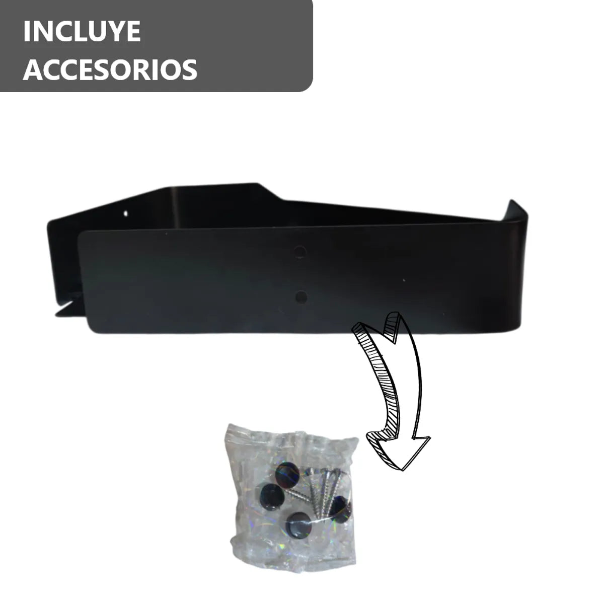 Repisa esquinero de baño ducha de acero inoxidable color negro mate
