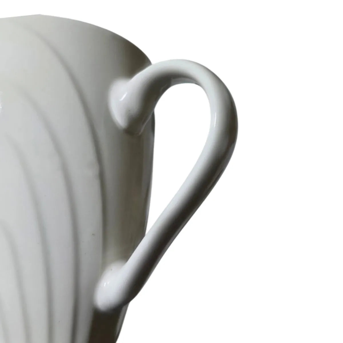 Set x6 Tazas de Loza Blanca