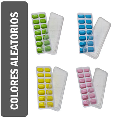 Pack x3 Hielera Moldes de Hielo con base de Silicona - Color aleatorio