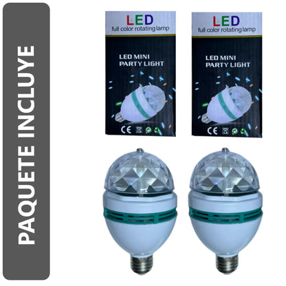 Pack x2 Focos LED De Colores Giratorio Para Socket Estándar