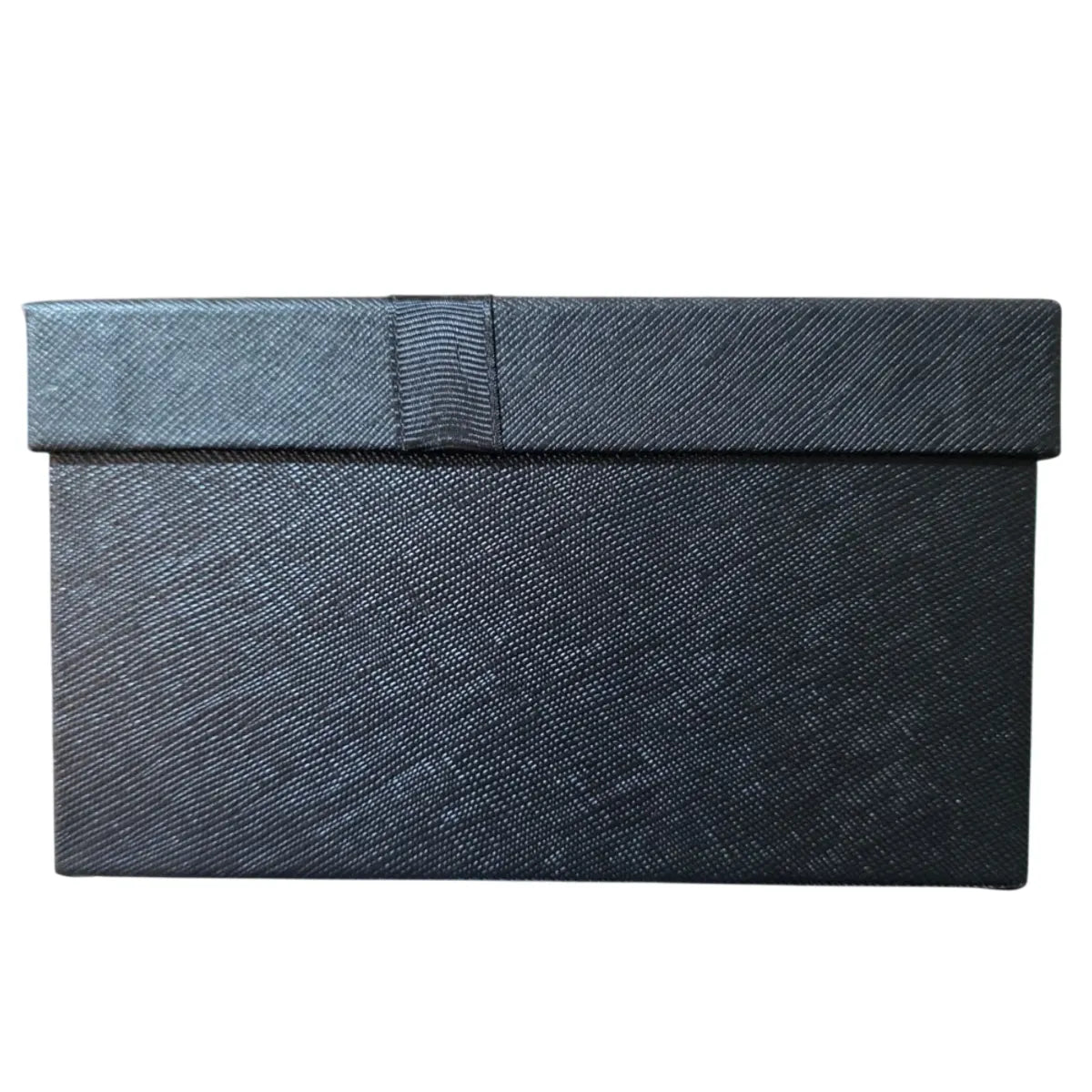 Set de 3 Cajas de Regalo Rectangulares Negro con Lazo de Satén y Detalles Dorados - 23 x 15 cm