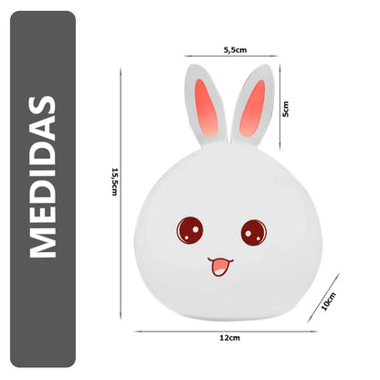 Lámpara de Conejito de Silicona Inalámbrica LED Nocturna