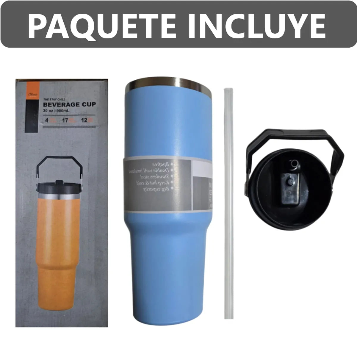 Botella Termo de 900 ml Acero Inoxidable 316 con tapa sorbete