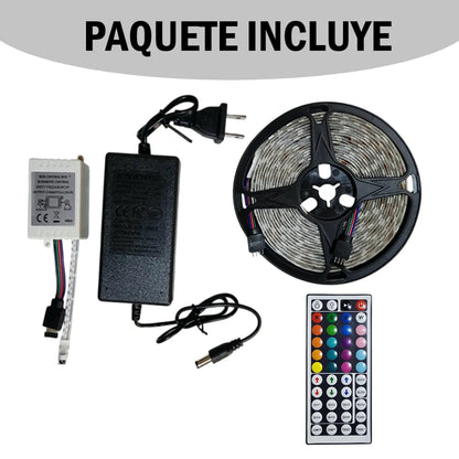 Tira Luz Led 5M Rgb 5050 A Control Remoto