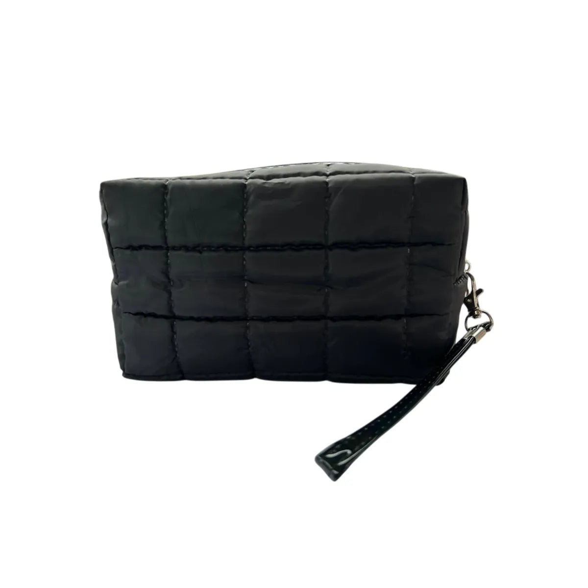 Cosmetiquera Fashion Puffer Amplia y Correa Brillante