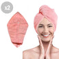 Pack x2 Toallas microfibra absorbente para cabello