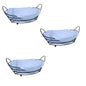 Pack x3 Paneras Redonda de Metal con tela desmontable