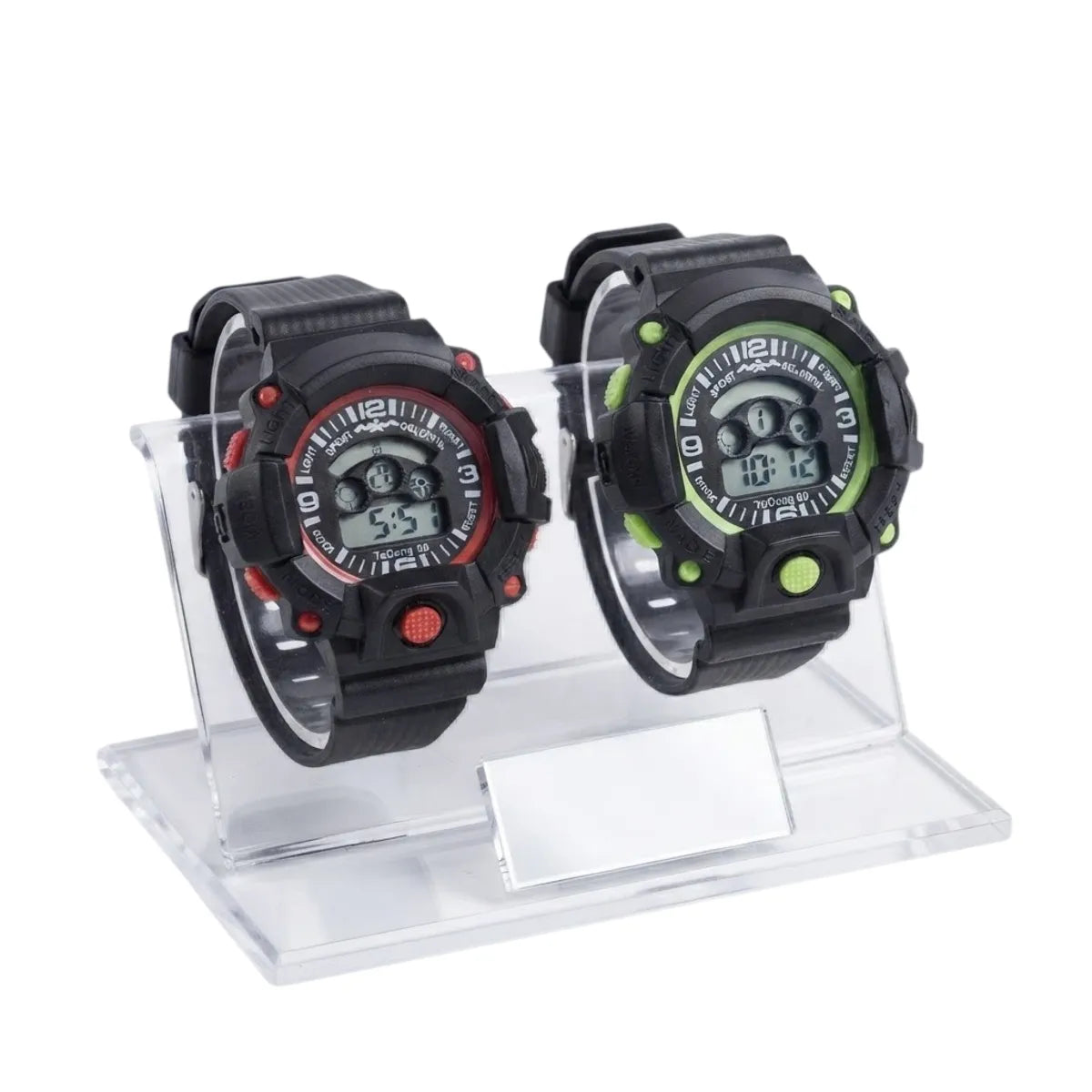 Pack x2 relojes pulsera con luz cronómetro y fecha - 3C