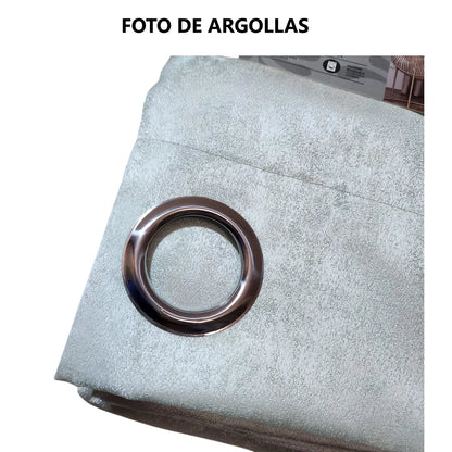 Pack x2 cortinas de 140x240cm con 8 ojales - VERDE29