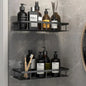 Kit x2 Repisas Rectangular De Aluminio Para Baño - Negro