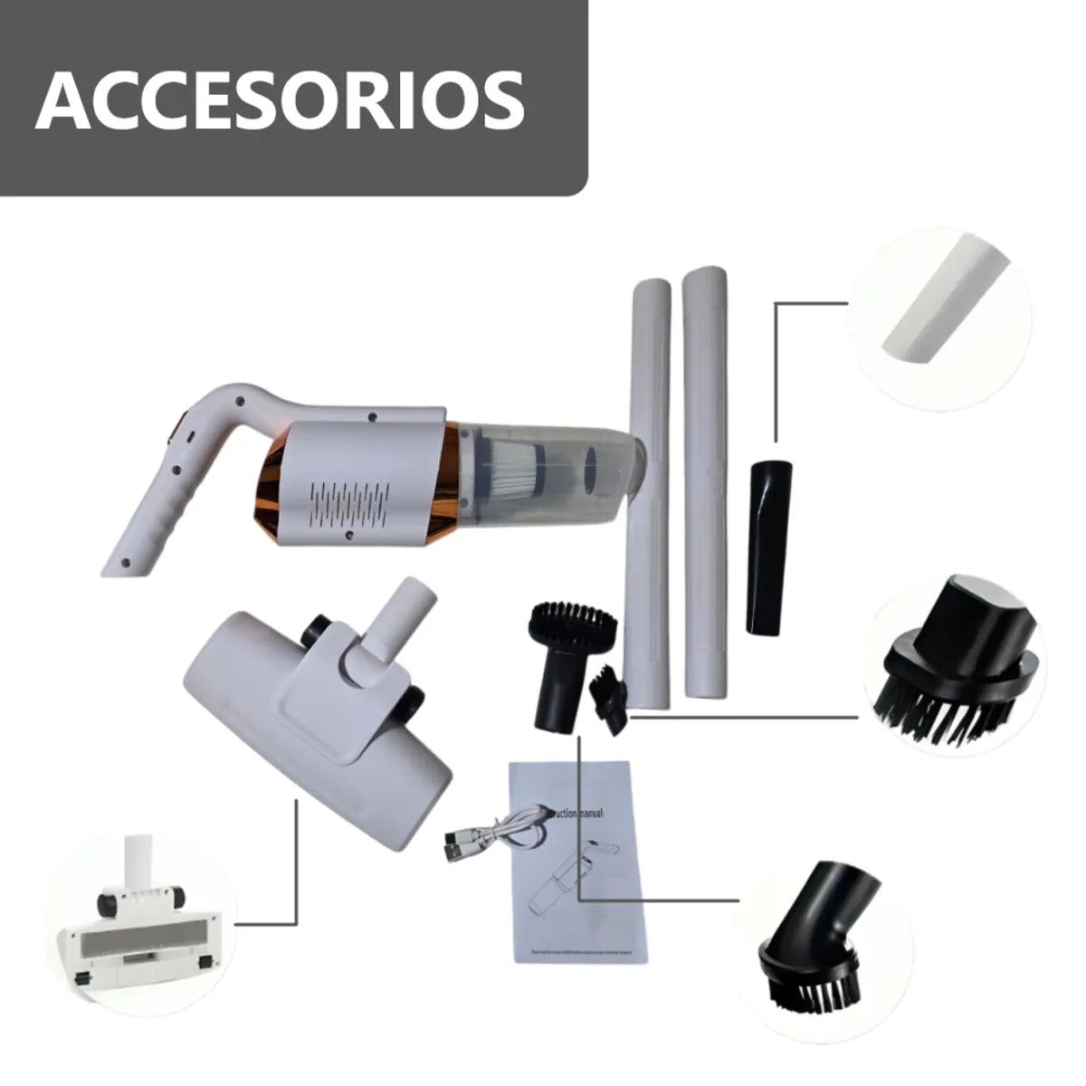 Aspiradora con dispensador y Microfibra Lavable