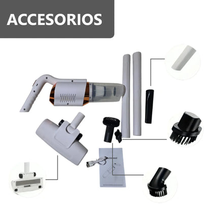 Aspiradora con dispensador y Microfibra Lavable