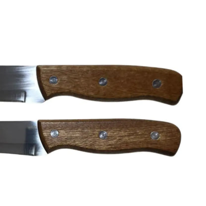 Pack x4 Cuchillos con mango de madera de 5 y 7 pulgadas