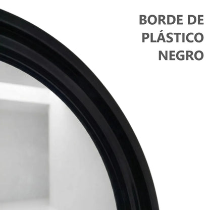 Pack x2 Espejos de Pared Ovalado Negro Mate - 48 cm