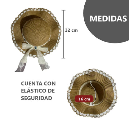 Sombrero para el sol de ala ancha para niñas