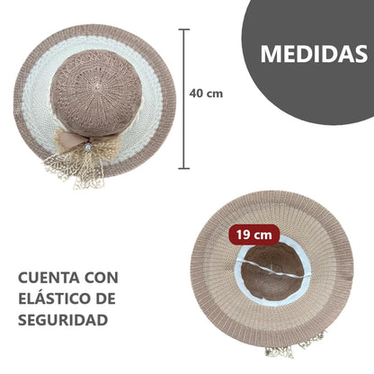 Sombrero con listón elegante