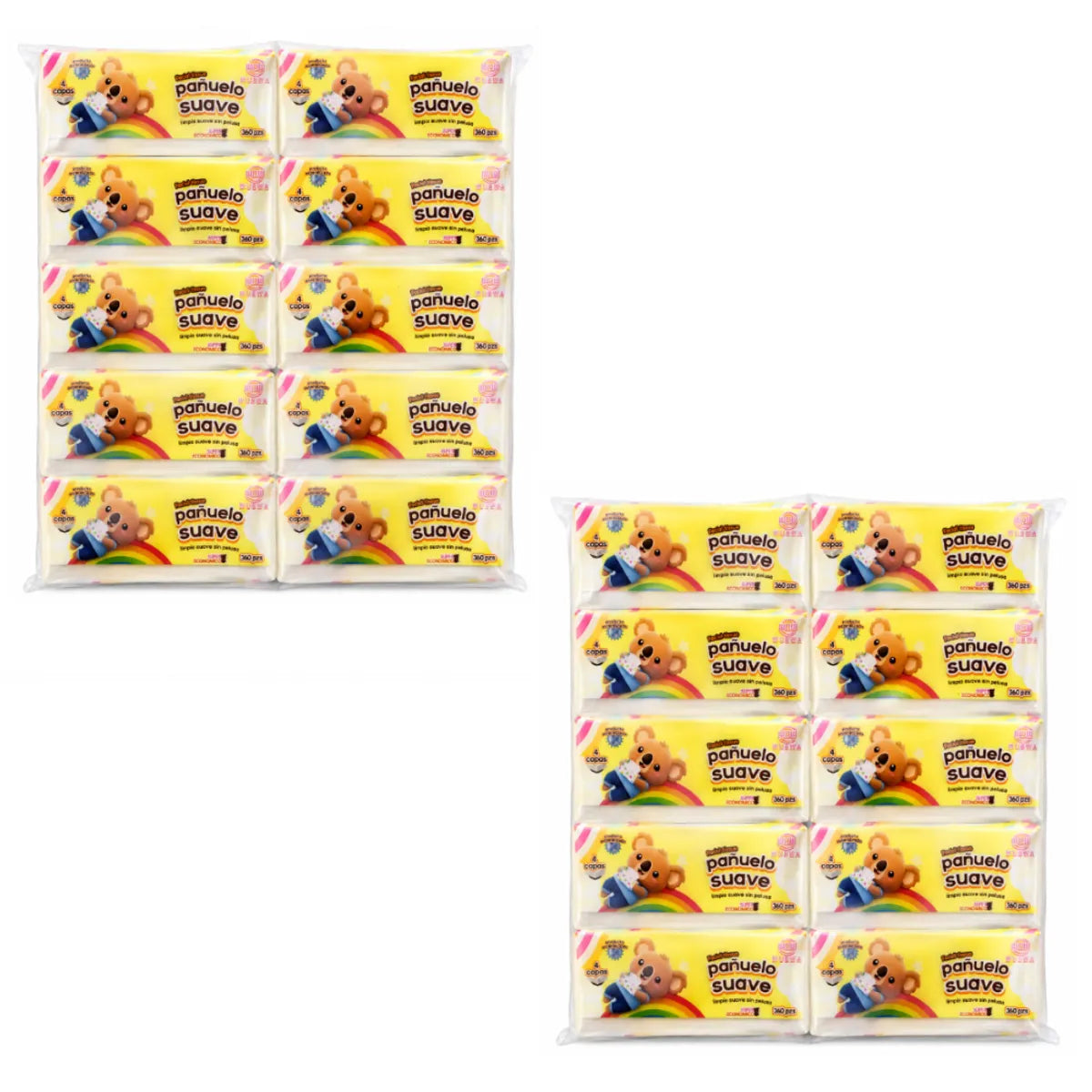 20 Paquetes con 360 Servilletas de papel tissue Desechables