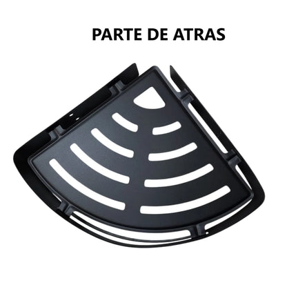 Kit 2 Repisas Esquinero De Acero Inoxidable clasico - Negro