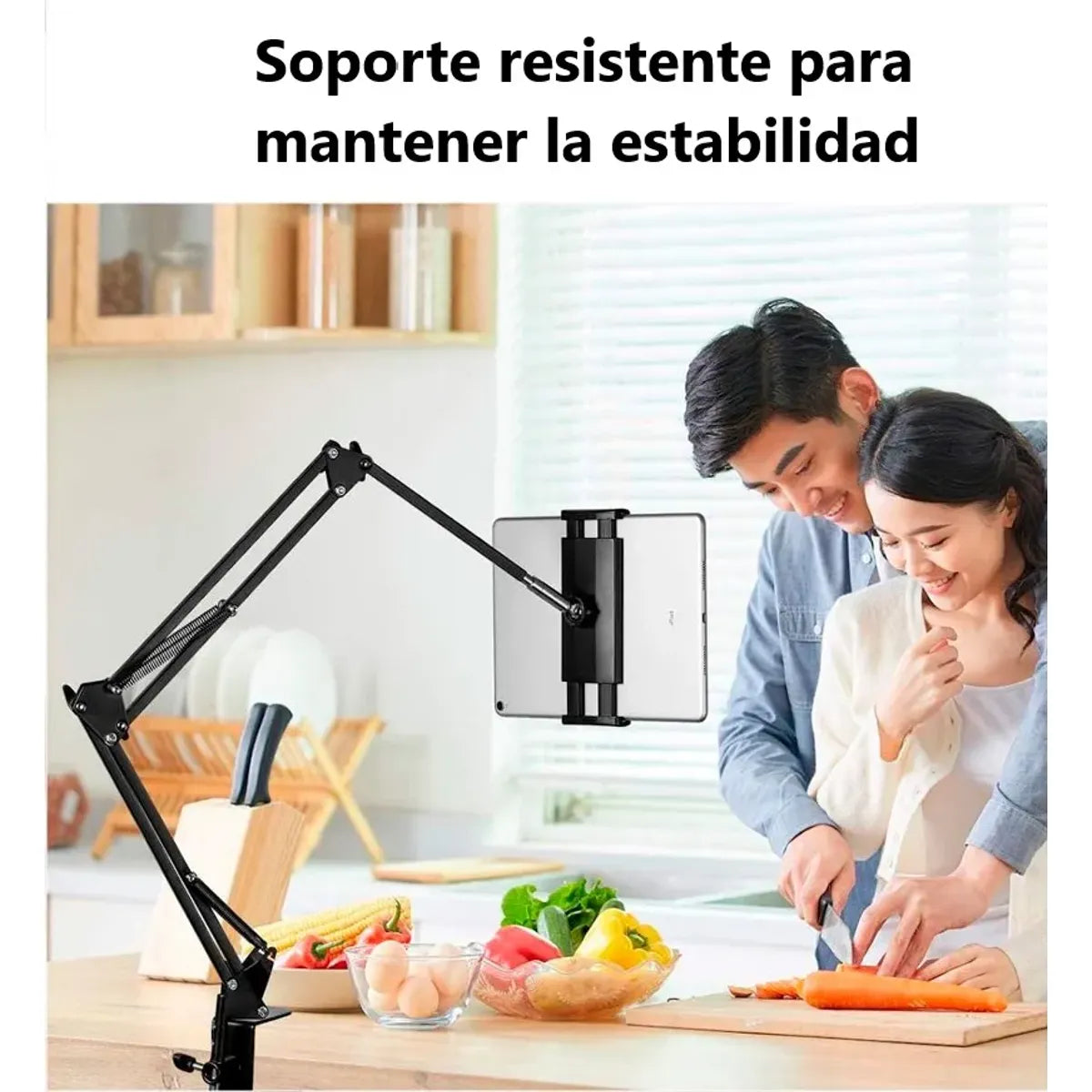 Soporte para telefono y tablet a presion ajustable