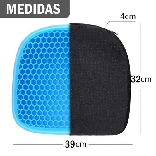 Asiento Cojin Gel Ortopédico Transpirable con funda