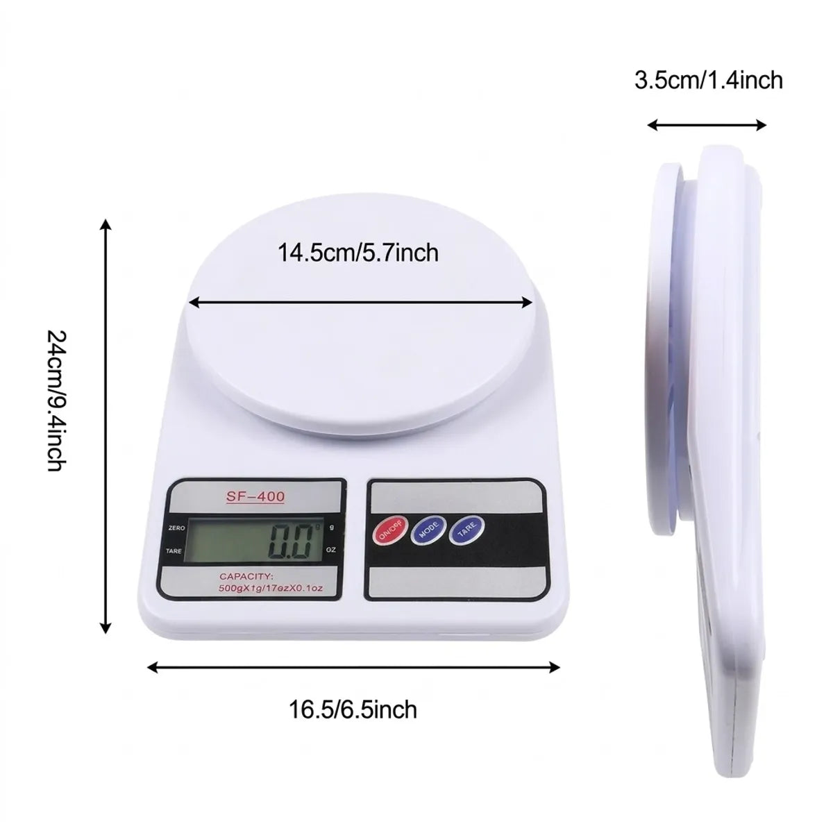 Pack x3 Balanzaa Electrónica Digital 10kg Sf-400 para Comida y Joyas