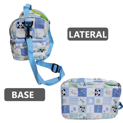 Lonchera térmica infantil con doble compartimento - Diseño Kawaii