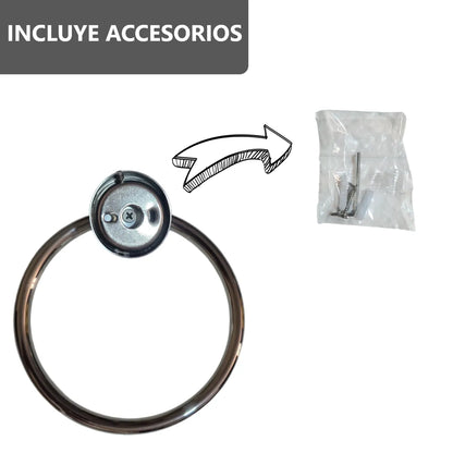 Toallero Circular de Acero Inoxidable