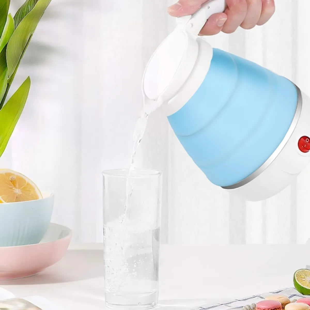 Hervidor De Agua Eléctrico Plegable De Silicona 600ml