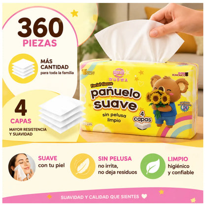 20 Paquetes con 360 Servilletas de papel tissue Desechables