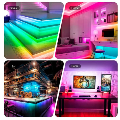 Pack x2 Tiras Luz Led 5M Rgb 5050 A Control Remoto