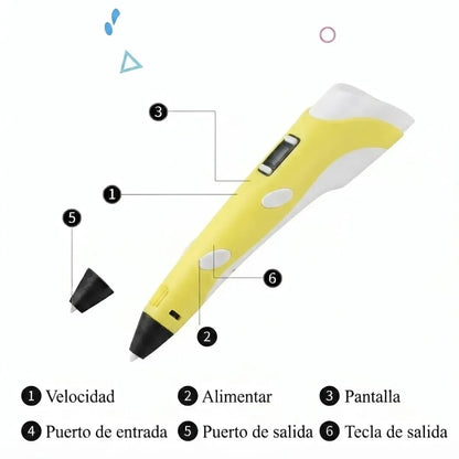 Lápiz lapicero 3D portátil impresión manual