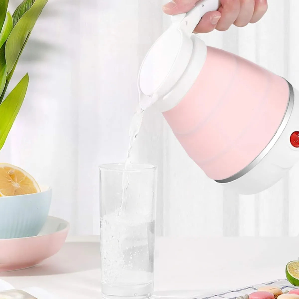 Hervidor De Agua Eléctrico Plegable De Silicona 600ml