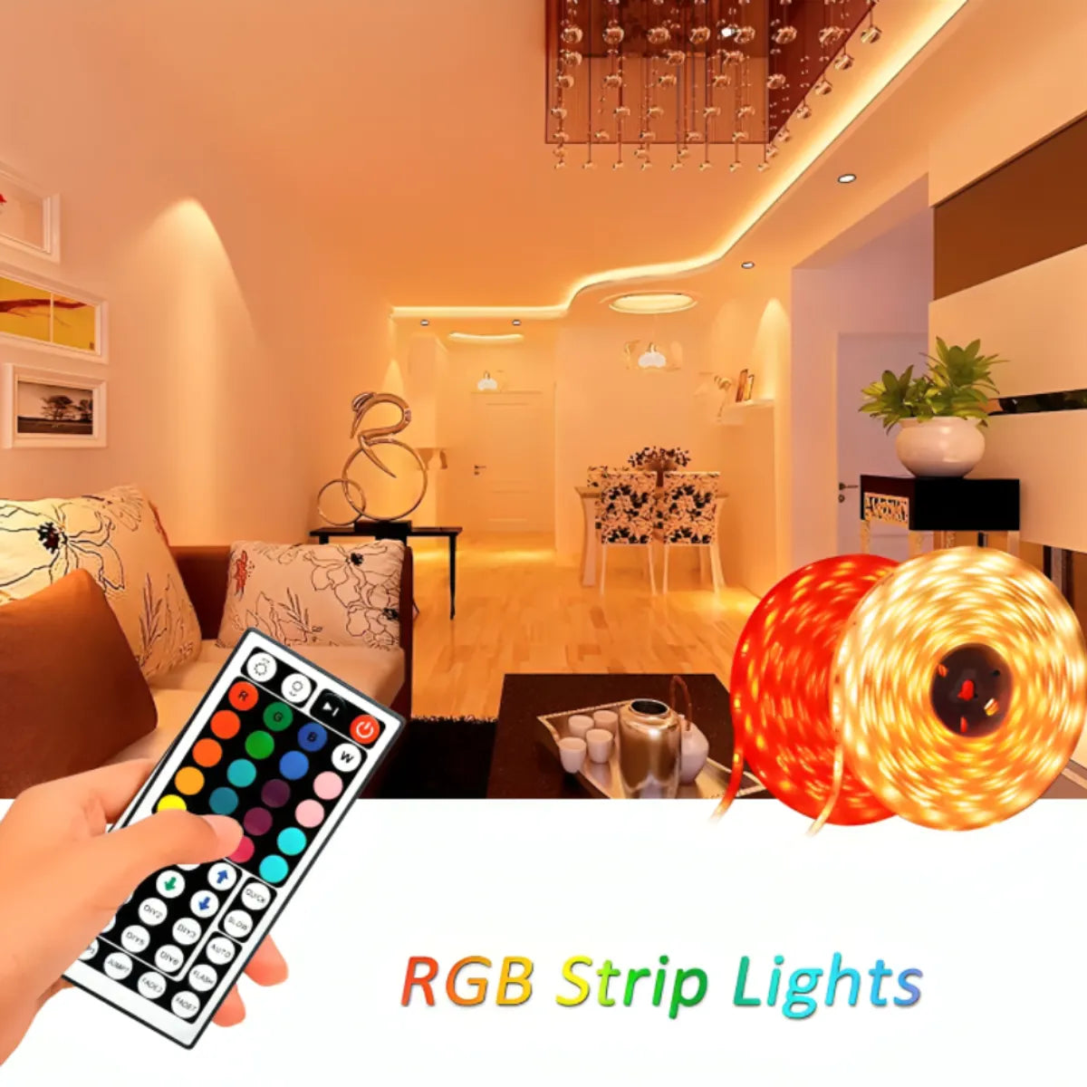 Tira Luz Led 5M Rgb 5050 A Control Remoto
