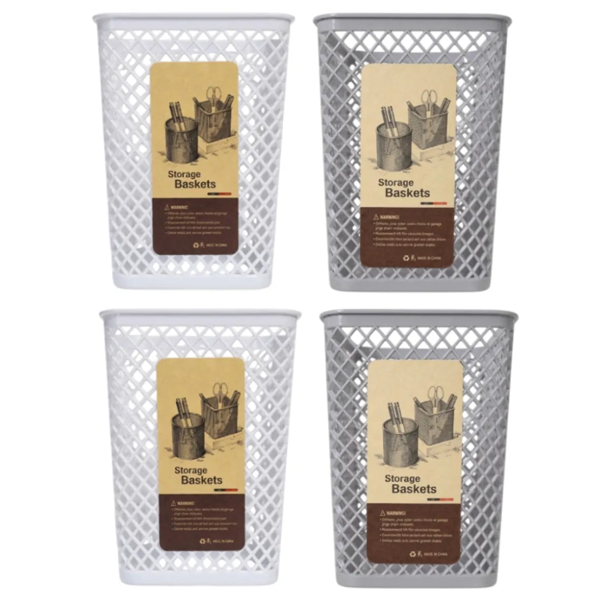 Pack x4 Organizadores Porta lapiceros de escritorio