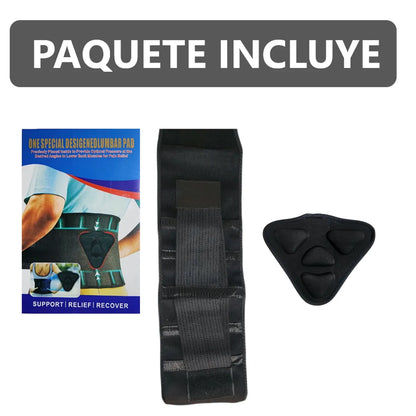 Faja de soporte Lumbar para Cintura con Almohadilla Removible Ergonómico - LXL