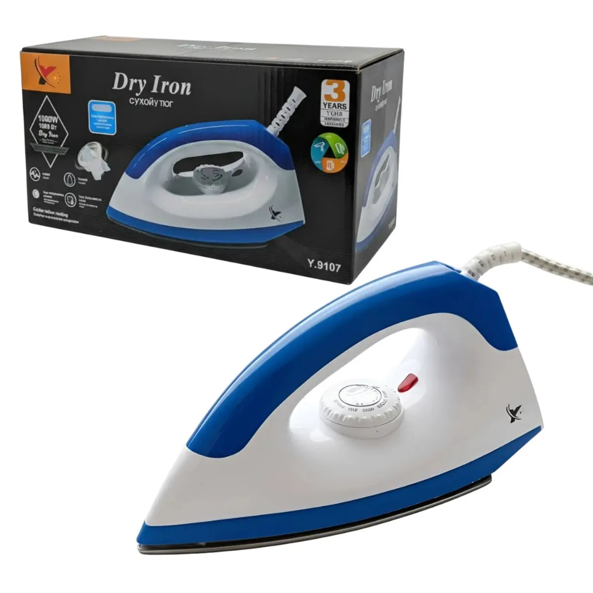 Plancha De Ropa Eléctrica Con Base Antiadherente 1000w